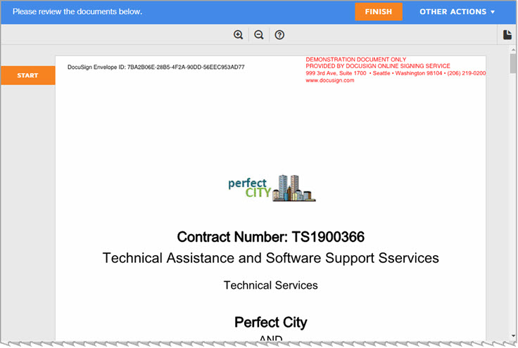 View Contract in DocuSign