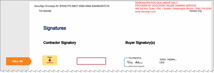 Contractor Signatory