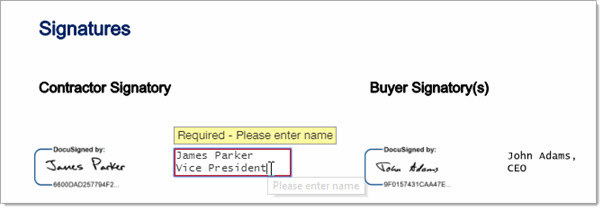 Required Name