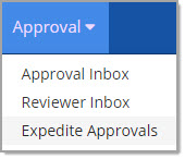 Approval Menu