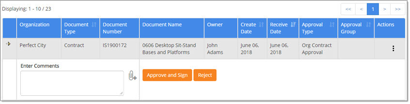 Approve and Sign