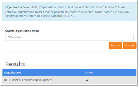 Organization Search