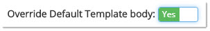Override Default Template Body