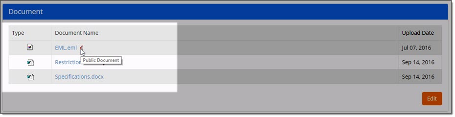 Public Documents Display with Icon