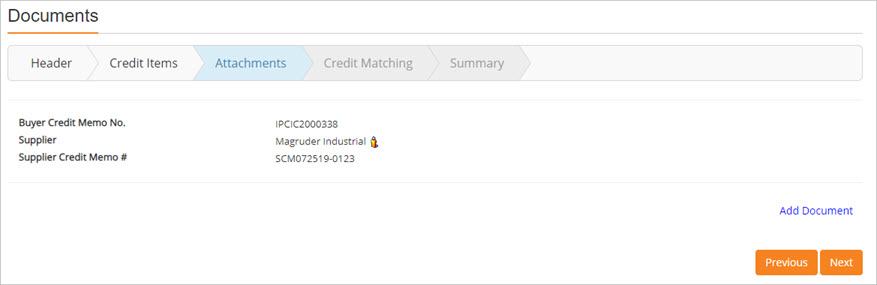 Credit Memo Documents