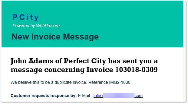 Supplier Email Notification