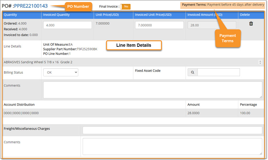 PO Invoice Details