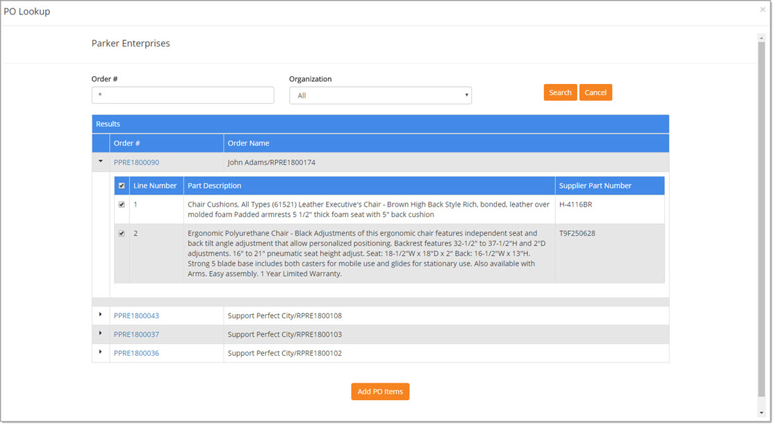 PO Lookup