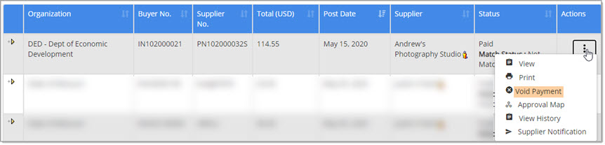 Void Payment