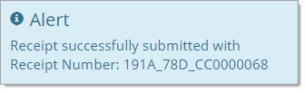 Receipt Successfully Submitted