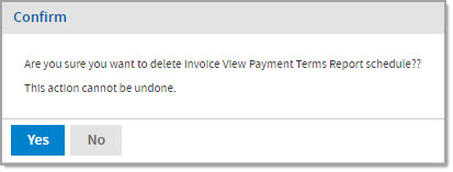 Delete Scheduled Report
