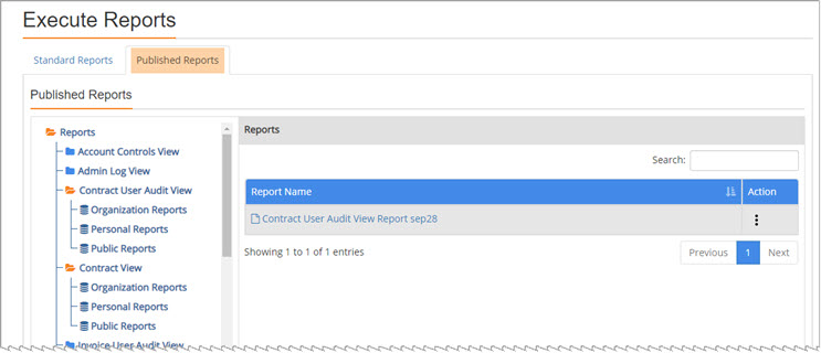 Personal Reporting User Interface