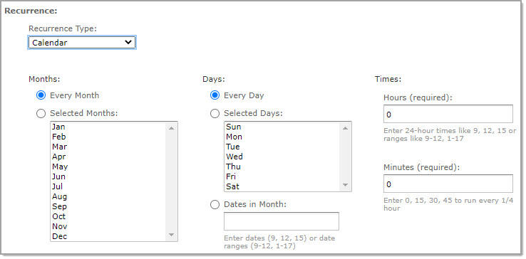 Recurrence - Calendar