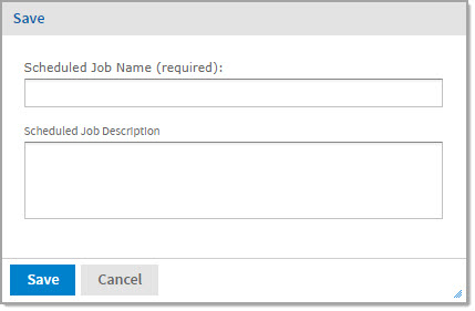 Save Scheduled Report