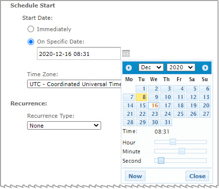 Schedule Start