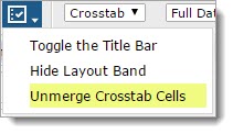 Unmerge Crosstab Cells