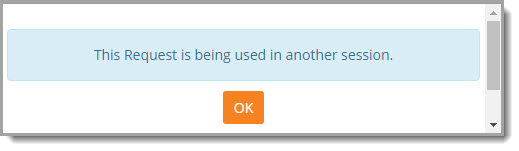 Request Locked by Another User