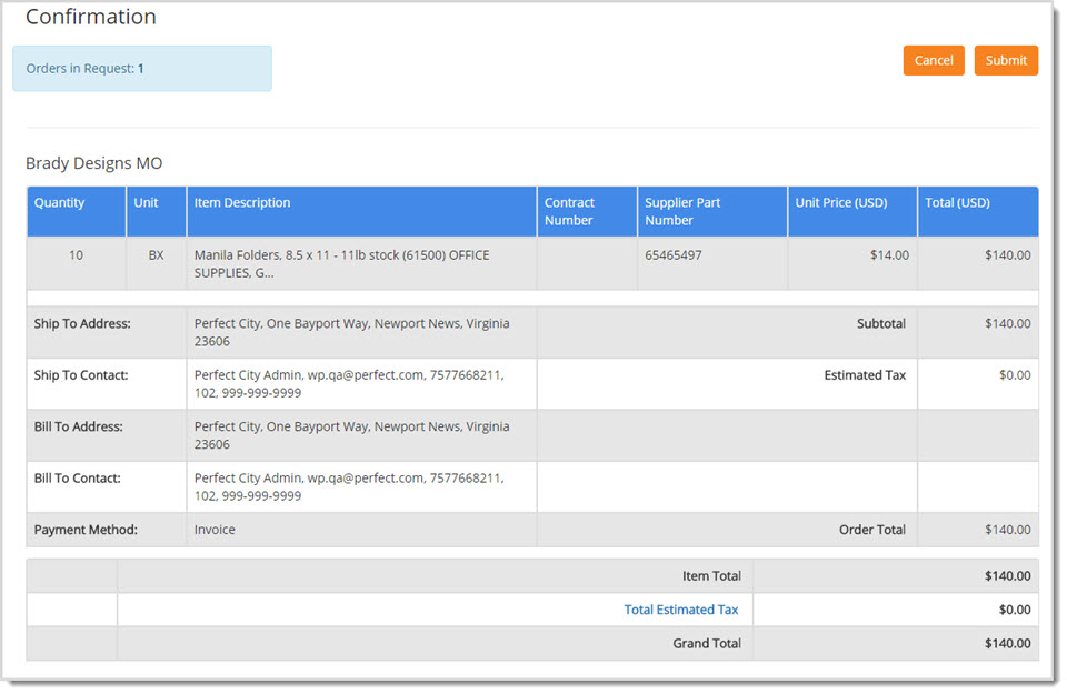 Confirmation Order Sc Project Order Preview