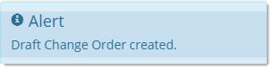 Draft Change Order Created