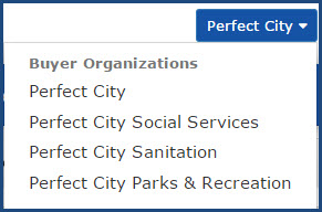 Organizations Menu