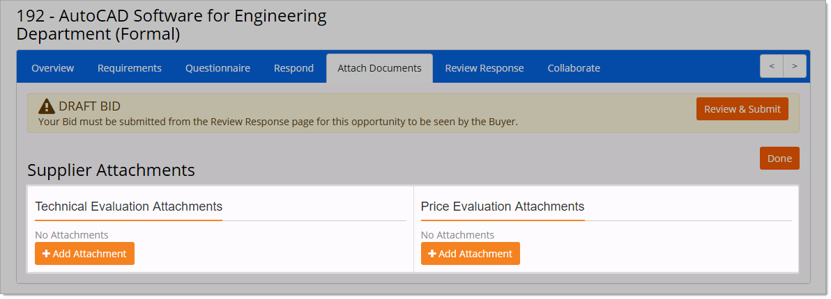 add supplier attachements