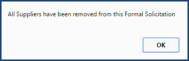 Formal Solicitation - All suppliers removed