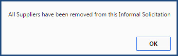 Informal Solicitaton - All suppliers removed