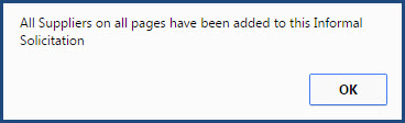 Informal Solicitation - All suppliers on all pages