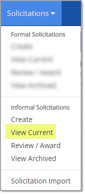 View Current Informal Solicitations