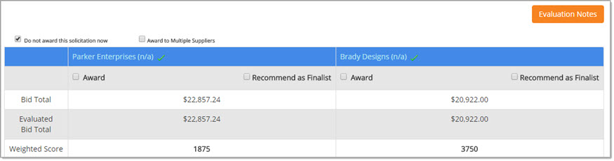 Award All to One Details