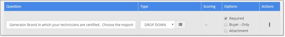 Drop Down Question