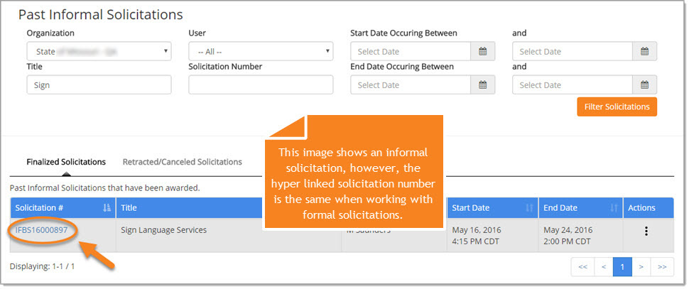 Create Request from Solicitation