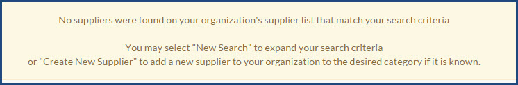 No suppliers found matching
