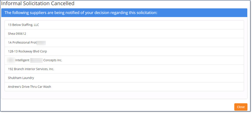 Cancel/Retract Solicitation