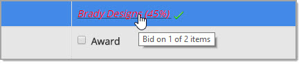 Partially Responded Vendors