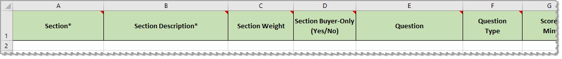 Template Questionnaire
